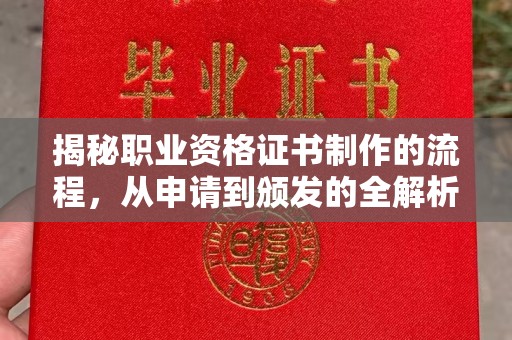 乐至揭秘职业资格证书制作的流程，从申请到颁发的全解析