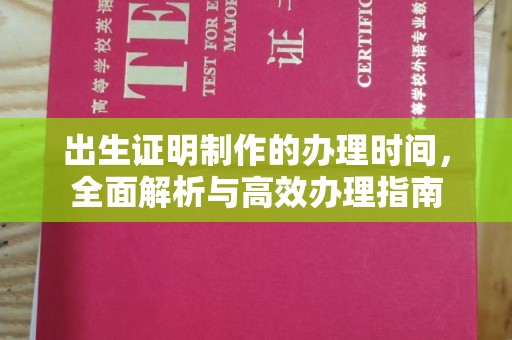 乐至出生证明制作的办理时间，全面解析与高效办理指南