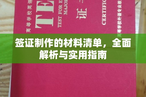 乐至签证制作的材料清单，全面解析与实用指南