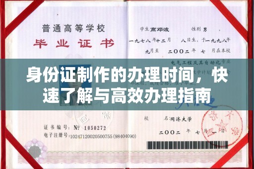 乐至身份证制作的办理时间，快速了解与高效办理指南