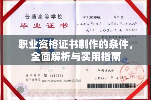 乐至职业资格证书制作的条件，全面解析与实用指南